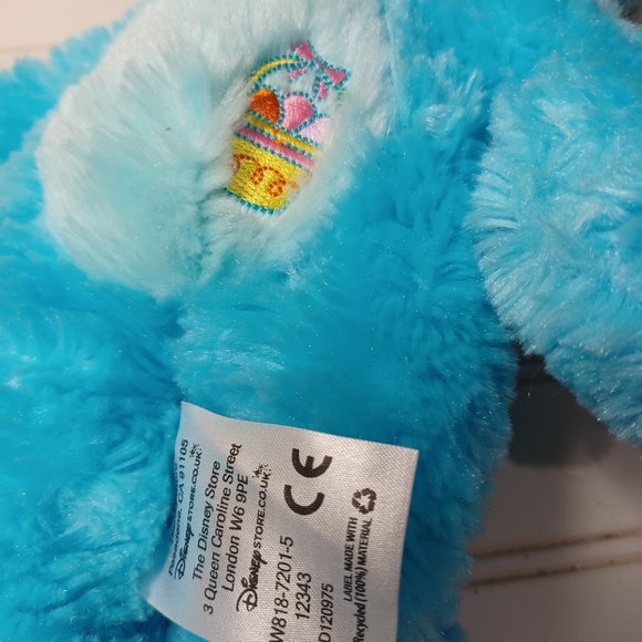 Disney Store Original Mickey Mouse Easter Bunny Blue Plush Stuffed rabbit. Condi - Picture 4 of 8